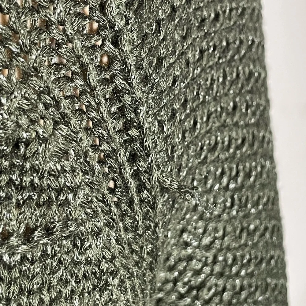 Sz S women Calvin Klein Jeans Olive Green knit Sweater - Picture 10 of 13